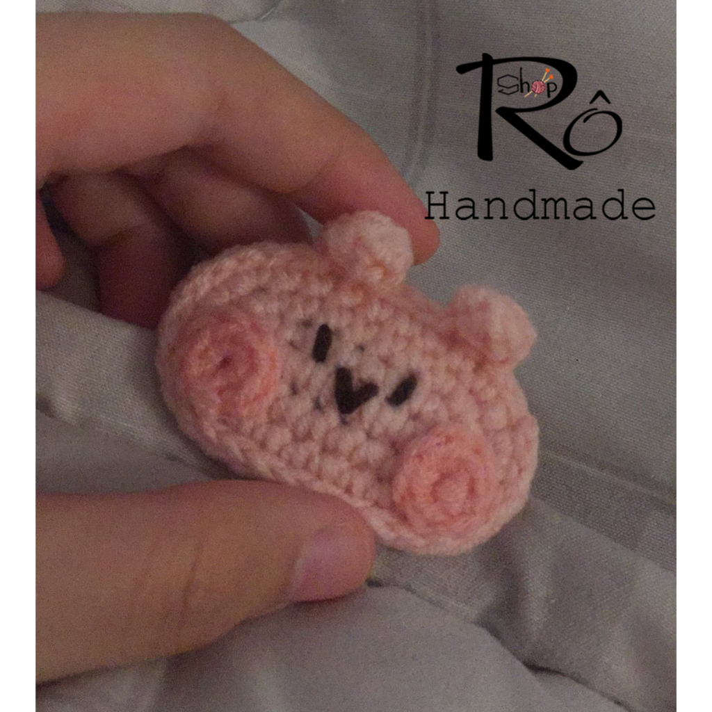 Kẹp tóc thỏ hồng dễ thương cho nữ và bé gái 5.5cm |Cặp tóc len 5.5cm |Shop Rô Handmade - Ảnh 5