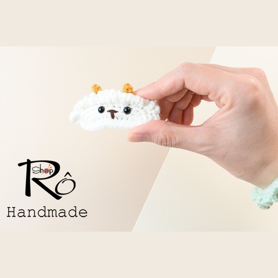 Kẹp tóc con cừu bông dễ thương cho nữ và bé gái 6cm |Cặp tóc mái len Handmade |Shop Rô Handmade - Ảnh 4