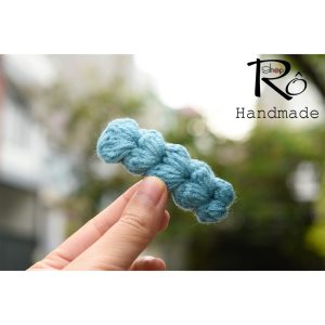 Alternative view of Kẹp tóc thắt bính cho nữ và bé gái dễ thương 6.5cm |Cặp tóc len Handmade hàng đẹp |Shop Rô Handmade