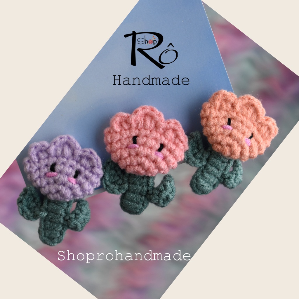 Kẹp tóc hình bông hoa ngộ nghĩnh cho nữ và bé gái 4.5cm |Cặp tóc mái dễ thương |Shop Rô Handmade - Ảnh 3