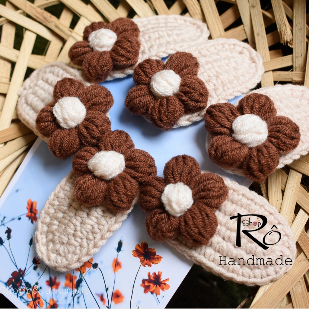 Kẹp tóc hoa tiểu thư cho nữ và bé gái 6cm |Phụ kiện kẹp tóc phong cách Hàn Quốc |Shop Rô Handmade - Ảnh 5