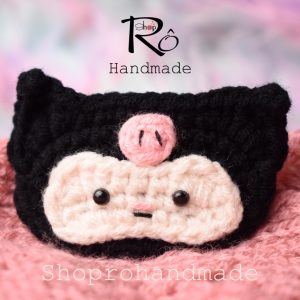 Alternative view of Kẹp tóc Kuromi siêu cute cho nữ và bé gái 6cm |Cặp tóc len phong cách đáng yêu |Shop Rô Handmade