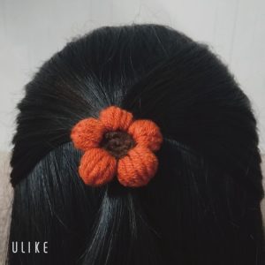Alternative view of Cột tóc hoa len móc Handmade xinh xắn cho nữ và bé gái 4cm |Dây buộc tóc Hàn Quốc  |Shop Rô Handmade