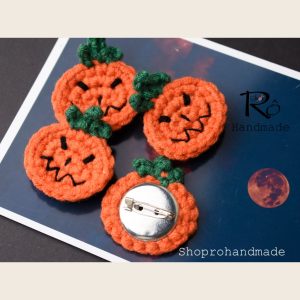 Cài áo quả bí ngô cute, ghim cài áo quả bí ngô dễ thương