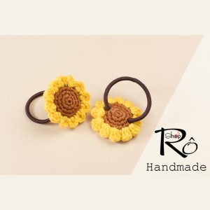 Dây buộc tóc hoa hướng dương cho nữ và bé gái xinh xắn 5cm |Đồ cột tóc thanh lịch |Shop Rô Handmade