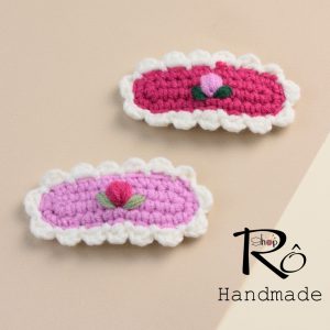 Set 2 kẹp tóc hoa tulip nhiều màu cho nữ và bé gái 6.5cm |Phụ kiện tóc thanh lịch |Shop Rô Handmade