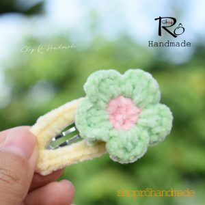 Alternative view of Kẹp tóc mái bông hoa size to handmade cho nữ và bé gái siêu cute 6cm |Shop Rô Handmade