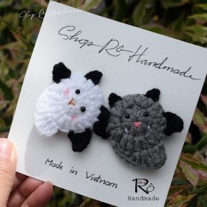 Ghim cài áo bé dơi cute Halloween 4.5cm |Pin, trâm cài balo, cặp, huy hiệu |Shop Rô Handmade