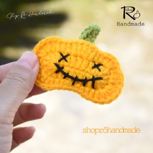 Kẹp tóc bí ngô Halloween cho nữ và bé gái 6.5cm |Cặp tóc độc lạ |Shop Rô Handmade