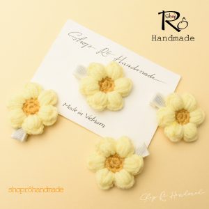 Alternative view of Kẹp tóc TẾT hoa mai lớn cho nữ và bé gái siêu xinh 5cm |Shop Rô Handmade