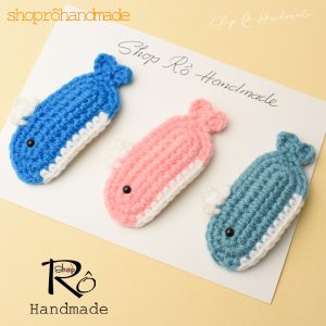 Kẹp tóc con cá heo vui vẻ cho nữ và bé gái 6cm |Cặp tóc mái hình thú |Shop Rô Handmade